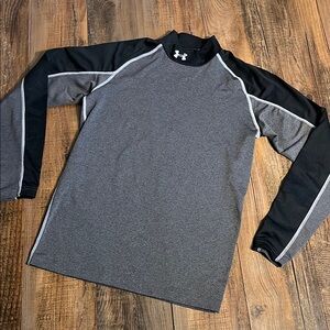 Under Armour Gray and Black Long Sleeve Shirt